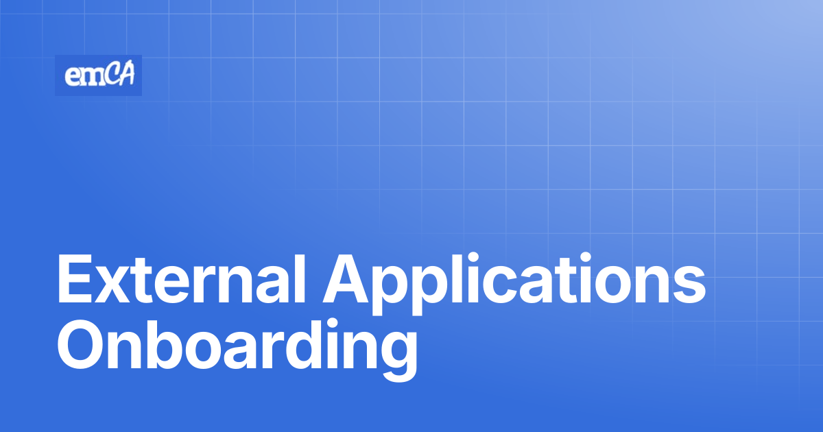 External Applications Onboarding | emCA Certificate Manager Support Center