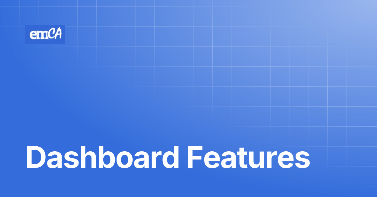 Dashboard Features | emCA Certificate Manager Support Center
